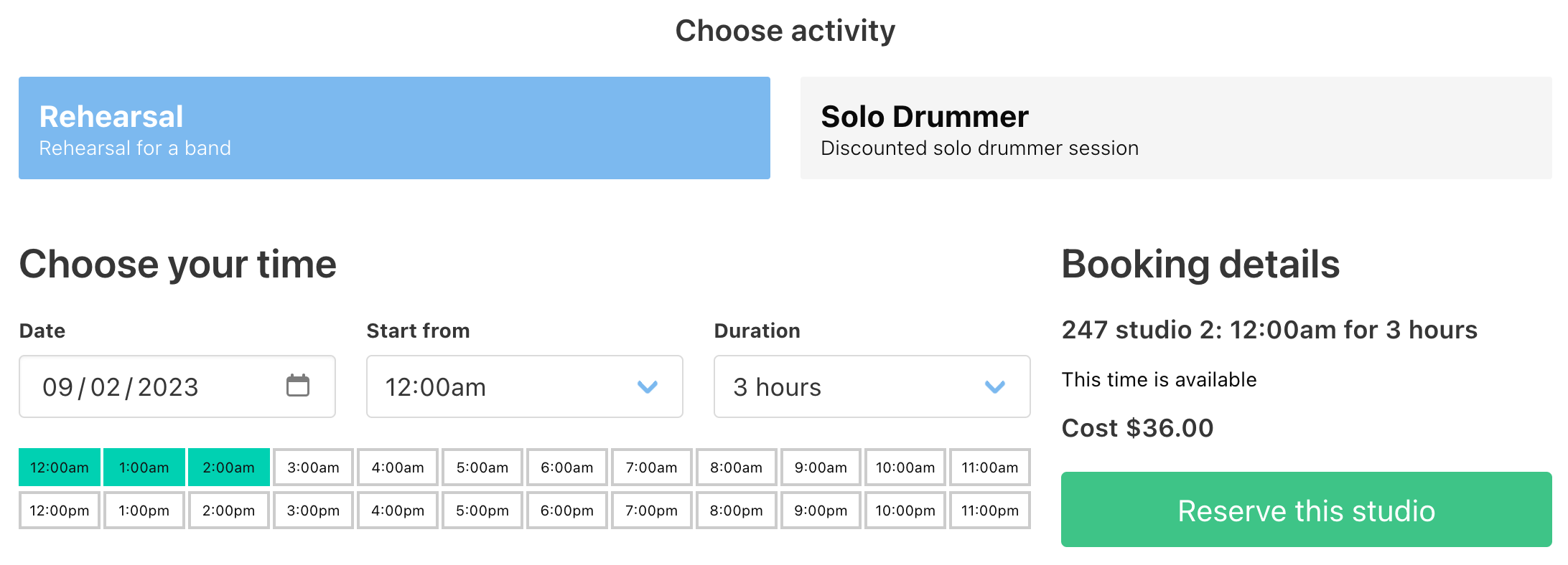 Customer booking app